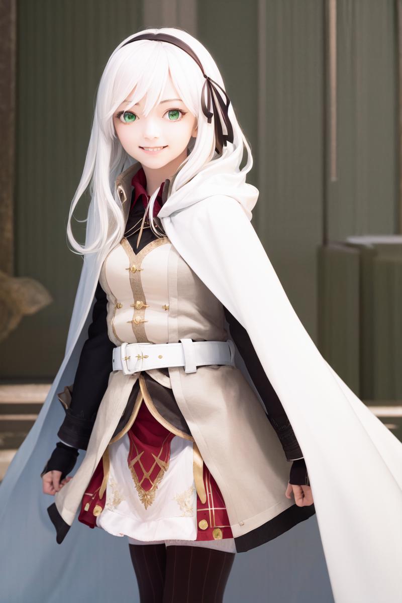 34924-2195809063-masterpiece, best quality, highres, 1girl avilia white hair green eyes, white cape white jacket belt black skirt frilled skirt s.png